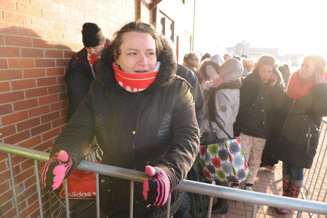 Lisa Parker made sure she got a spot right at the front of the queue for tickets.