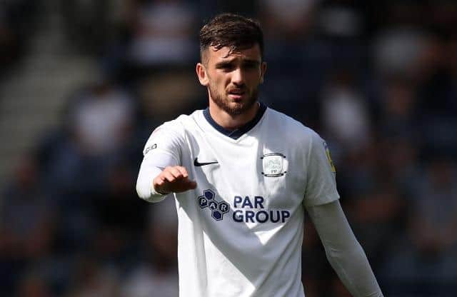 Troy Parrott playing for Preston North End.