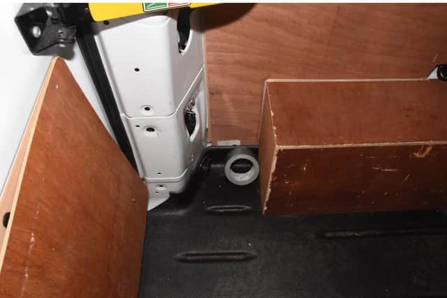 Tape in back of van. Picture issued by police.