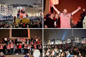 Sunderland fans painting London red and white.
