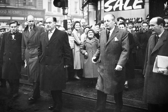 Prime Minister, Harold Macmillan was pictured in Sunderland in January 1959.