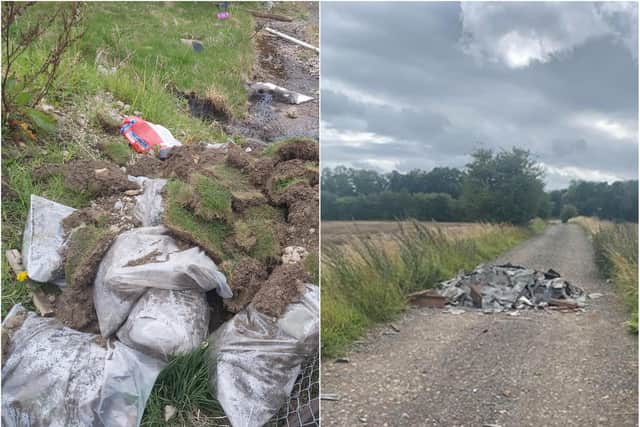 The me were hit with fines and costs totaling more than £3,000 for flytipping after being caught on CCTV