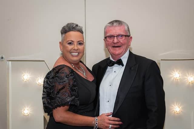 Ann-Marie Sproston with CEO of Connor Solutions, Dermot Guerin who has pledged to match the money raised on the night.
