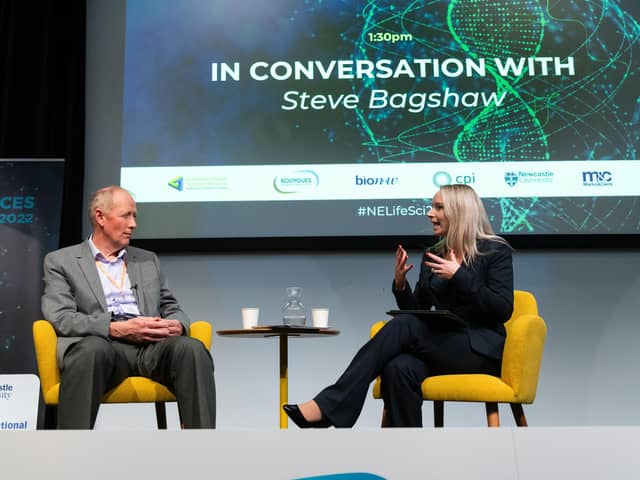 Steve Bagshaw on stage at the conference. Picture by Daniel Cole Photography