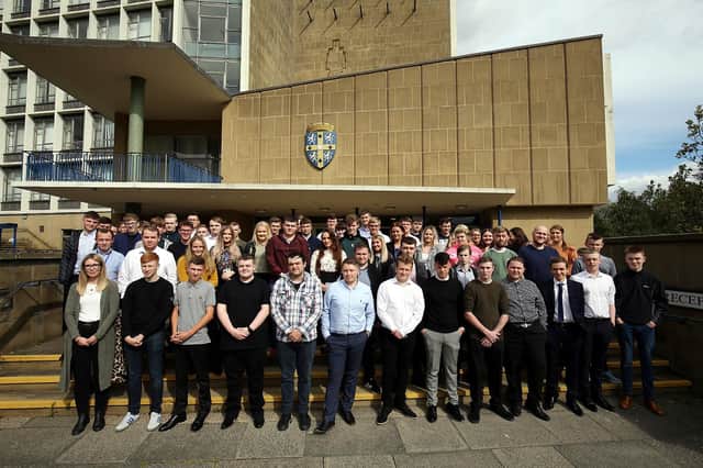 The 2019 intake of apprentices at Durham County Council.