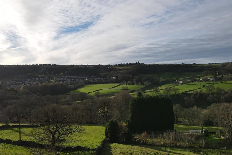 The property enjoys views over the Hebble Brook valley.