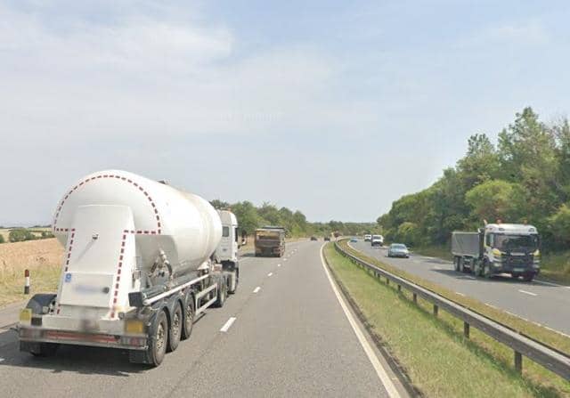 A collision has closed the southbound A19