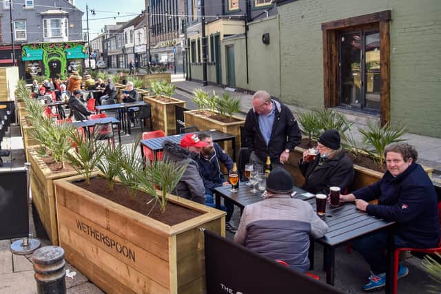 New beer garden at The Cooper Rose in Sunderland after Sunderland Council gave permission for the short section of Derwent Street which divides them.