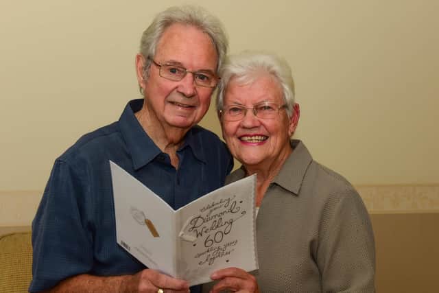 Celebrating their diamond wedding on September 2nd were Jack and Hilda Clark, of Washington.