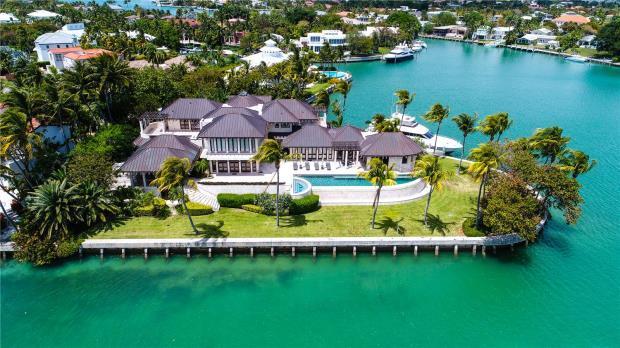 The property, 400 South Mashta Drive, Key Biscayne, Florida, is described as "one of Miami's most unique waterfront residences".