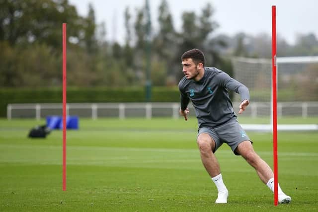 Troy Parrott training at Tottenham. (Photo by Jack Thomas/Getty Images)