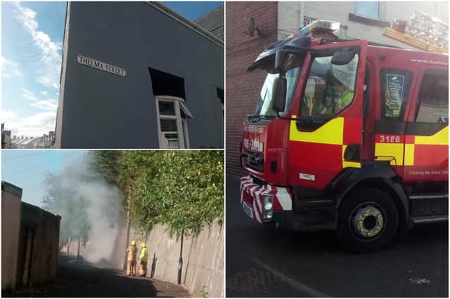 Firefighters were called to a caravan fire on Thelma Street in Sunderland.