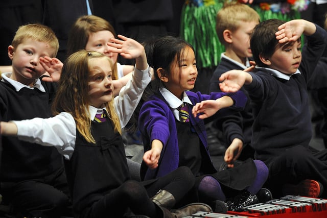Pupils from East Wemyss Primary School pictured at the 2013 competition