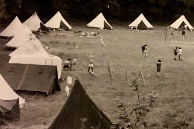 A view of the camp in the 1980s.