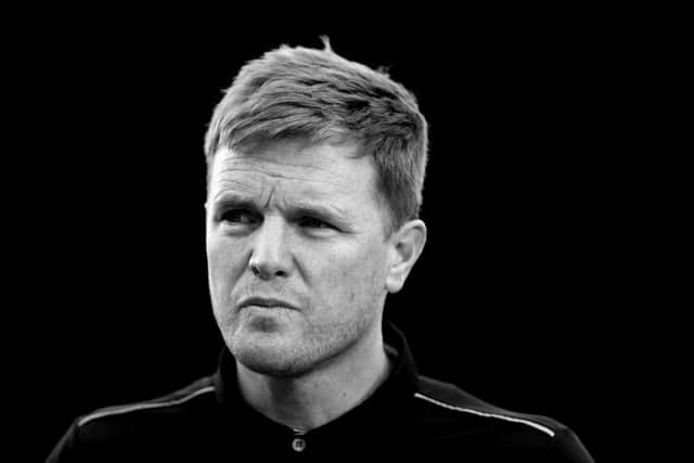 Eddie Howe, Manager of Newcastle United looks on during the Premier League match between Newcastle United and Wolverhampton Wanderers at St. James Park on April 08, 2022 in Newcastle upon Tyne, England. (Photo by Naomi Baker/Getty Images)