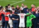 There was a great togetherness in the squad with both players and head coach Gareth Southgate and his staff, which helped bring some positivity to the whole occasion. Photo by Facundo Arrizabalaga - Pool/Getty Images