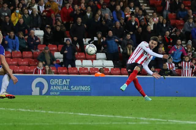 Leon Dajaku scored his first goal for Sunderland since arriving on-loan. Photo credit Martin Swinney