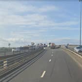 Work will take place on the Tees Viaduct over four weekends as engineers replace joints on the structure. Image copyright Google Maps.