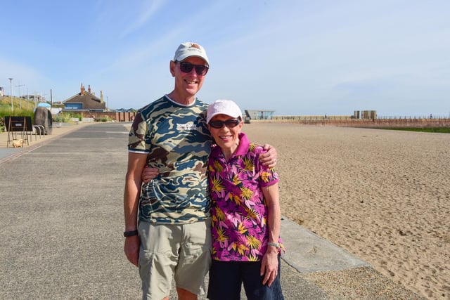 Alec and Lorraine Bremner of Cleadon at Roker, this morning.