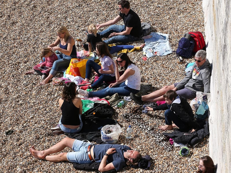 Sunbathers at the Hot Walls, Old Portsmouth
Picture: Chris Moorhouse (170421-51)