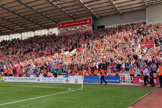 Sunderland fans at the Bet365 Stadium.