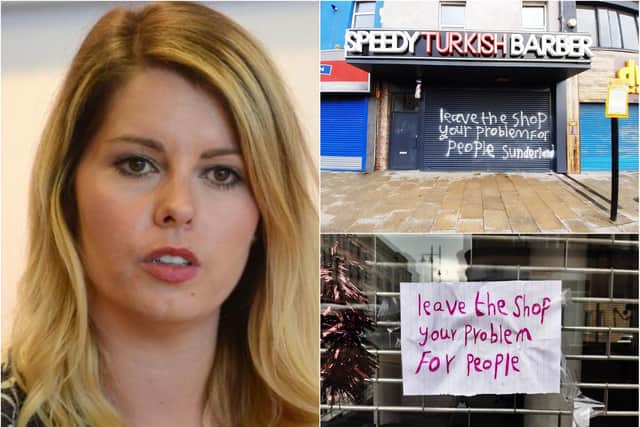 Northumbria Police and Crime Commissioner, Kim McGuinness, has condemned the racist graffiti.