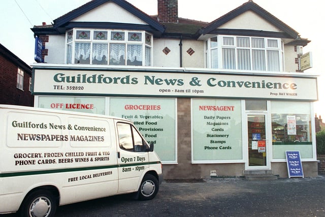 Guildfords News and Convenience store on Guildford Avenue, Bispham, 1999