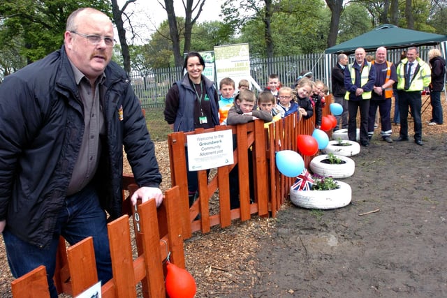 The official opening of the Groundwork North East Community Allotment Project at Summerball Allotments, Marley Potts 10 years ago.