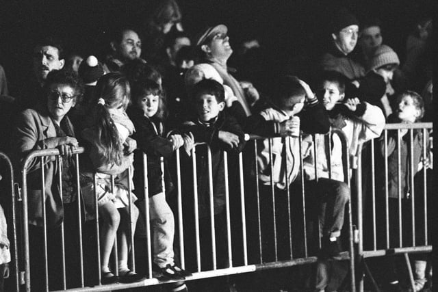 Having a great time at the fireworks display in 1988.