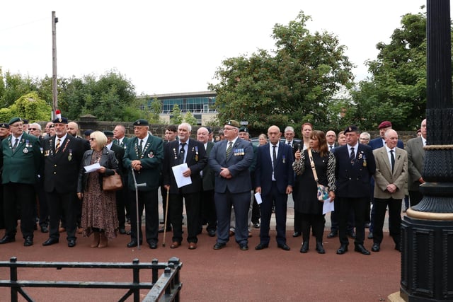 Families across the city united as veterans swore an oath to King Charles III, who ascended the throne following the Queen's death.