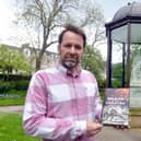 Author Chris Wood at the Victoria Hall disaster memorial in Mowbray Park. His book, Death in the Theatre, includes the story of the disaster. Picture by Stu Norton.