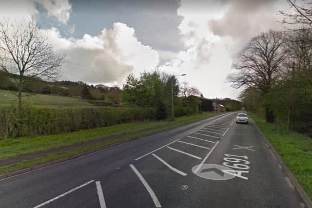 The incident happened on the A691 between Lanchester and Langley Park, Durham.
Image by Google Maps.