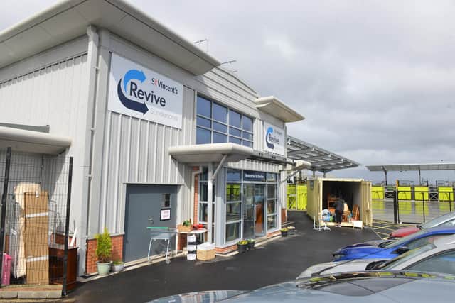 The Revive shop is at the entrance to the Household Waste and Recycling Centre in Pallion