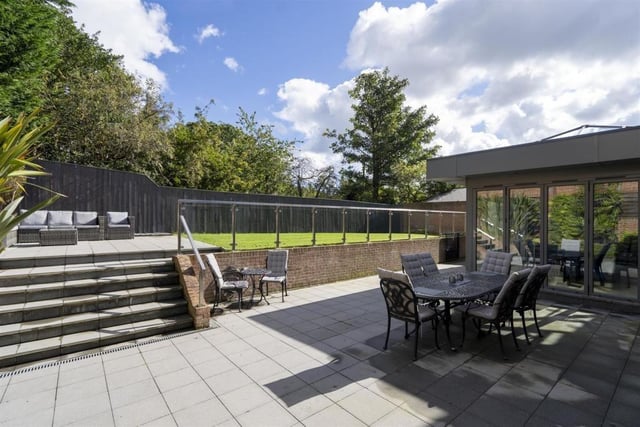 To the rear of the property is a patio/sun terrace which offers a good degree of privacy with raised lawned area, great for relaxation as well as entertaining.