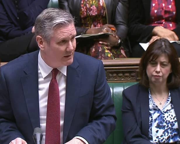 Labour leader Sir Keir Starmer speaks during Prime Minister's Questions in the House of Commons, London. Picture date: Wednesday February 21, 2024. PA Photo. See PA story POLITICS PMQs. Photo credit should read: House of Commons/UK Parliament/PA Wire