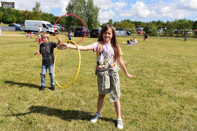 Jacob and Yasmin Johnston enjoy the Active Sunderland Summer Family Fun event at Herrington Country Park. The children were on Wearside from Boston, Lincolnshire, to visit relatives.