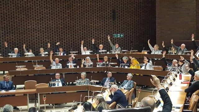 Councillors in the chamber at Sunderland Civic Centre.