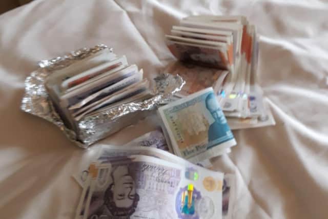 More than £2,200 was also found