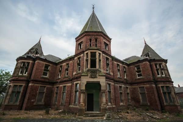 The former asylum looked creepy in its ruined state before being demolished.