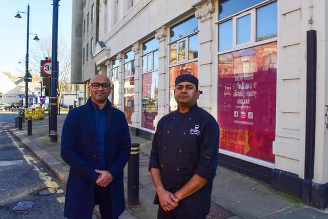 Elahi Amin (left) of the new My Delhi, Borough Road, Sunderland with chef Gaurav Dayal.