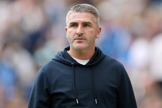 PRESTON, ENGLAND - SEPTEMBER 03: Ryan Lowe, Head Coach of Preston North End looks on during the Sky Bet Championship between Preston North End and Birmingham City at Deepdale on September 03, 2022 in Preston, England. (Photo by Charlotte Tattersall/Getty Images)