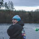 Becca Harvey just before her ice mile at Loch Insh. Picture by Rachel Sarah.