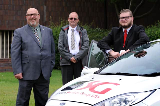 Sunderland City Council Councillor’s Graham Miller and Paul Stewart with security officer Jonathon Johnson.
