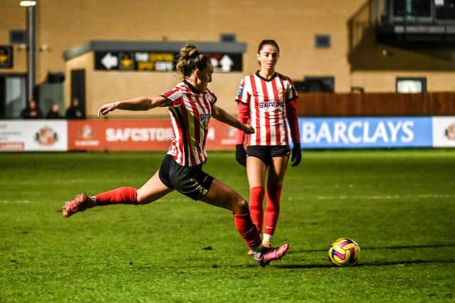 Sunderland Women bowed out of the Continental Tyres League Cup after a heavy 5-0 defeat at home to Leicester City. Picture by Chris Fryatt.
