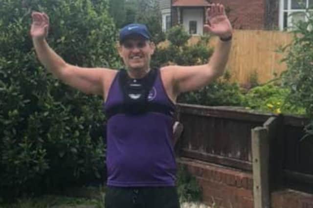 Grant Lawson, 48, is set to run his 12th half marathon in 12 weeks when he runs the Sunderland Half Marathon on behalf of North East Dementia Care.