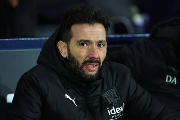 Carlos Corberan, manager of West Bromwich Albion. (Photo by David Rogers/Getty Images).
