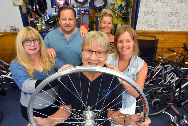 Kelly's Cycles Dot Ratcliffe retires and shuts shop from the decades family run business. Children from left Sharon Ratcliffe, Thomas Ratcliffe, Julie Ratcliffe and Ann Ratcliffe.