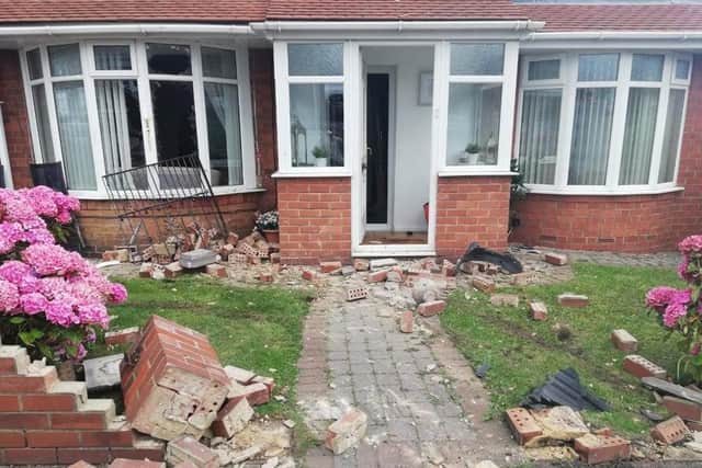 A significant amount of damage was left after the incident on Saturday.