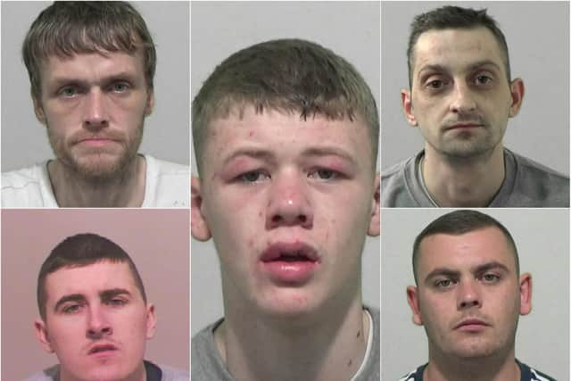 Five Sunderland men are among Northumbria Police's most wanted suspects.