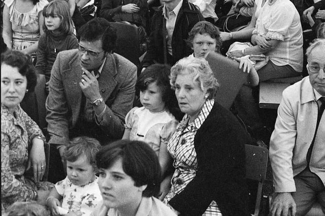 Spectators turned out in their hundreds to watch the Bonny Baby competition in 1978.